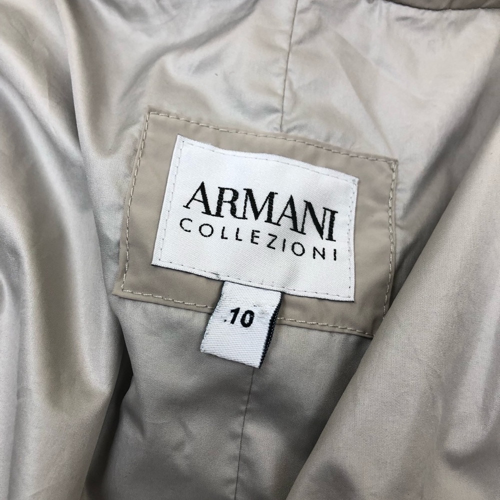 Armani Collezioni Light Gray Trench Coat - Picture 3 of 4